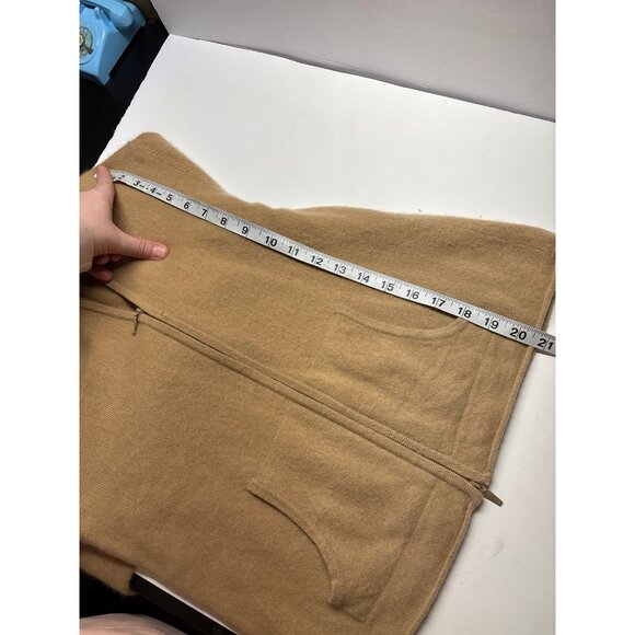 Lord & Taylor Tan Cashmere Zip up Sweatshirt (small) - Picture 7 of 7